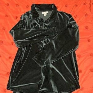 Velvet Button Down